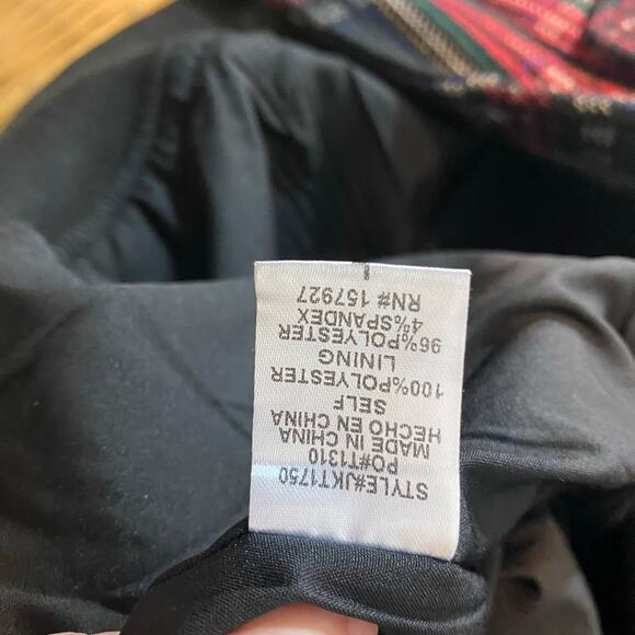 La Miel Plaid Bomber Jacket Large Multicolor Button Front Pockets Retro Grunge - Picture 3 of 9